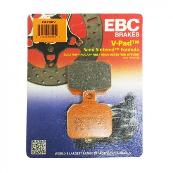 Ebc Fa266V 2015-2018 Kawasaki Ninja H2 Uyumlu Arka Fren Balatası Yarı Sinterli Balata