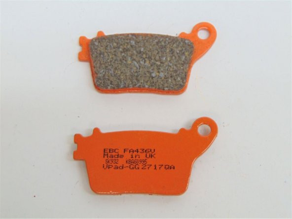 Ebc Fa436V 2013-2023 Kawasaki Ninja ZX-6R (636cc) Uyumlu Arka Fren Balatası Yarı Sinterli Balata - Resim 5