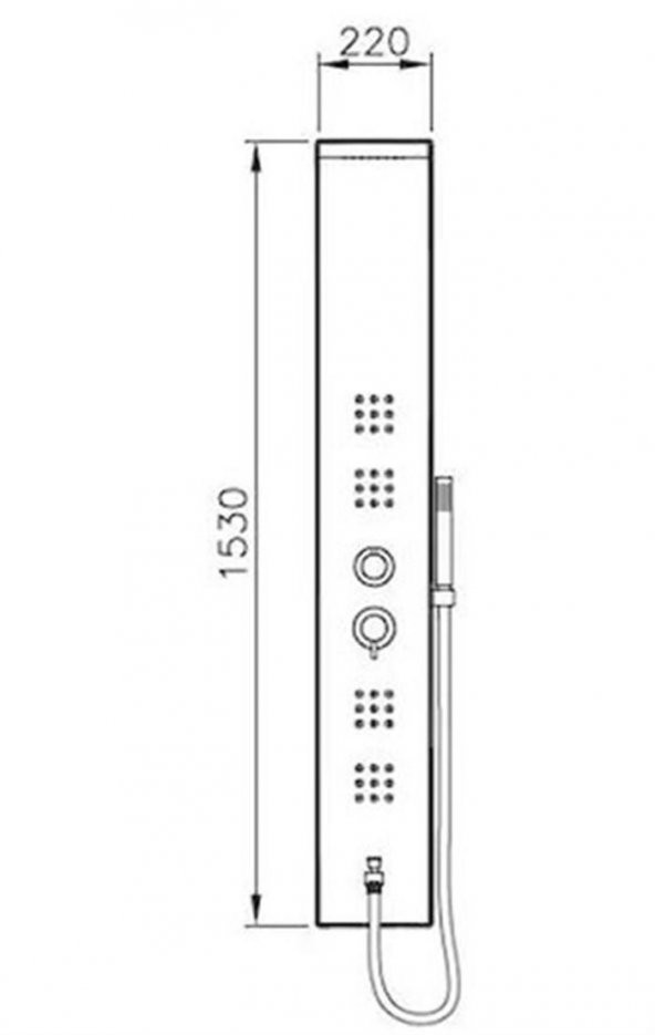 Vitra Shake Masajlı Duş Sistemi 153X022 - Beyaz - 2