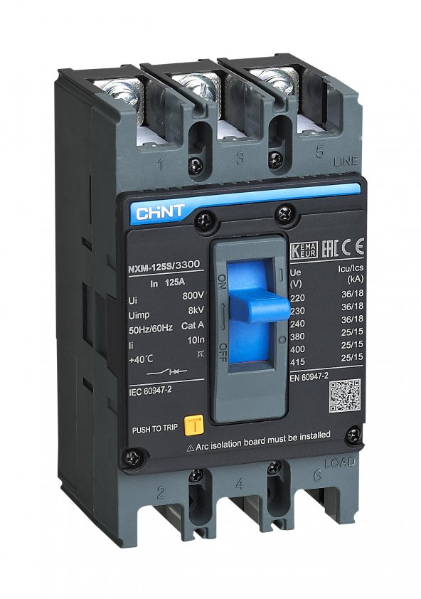 Chint NXM-125S/3300 3x100A 25kA Sabit Kompakt Şalter 131362 - 1
