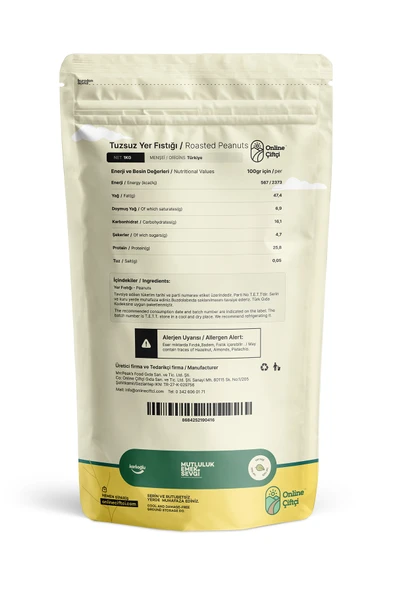 Online Çiftçi Tuzsuz Kavrulmuş Yer Fıstığı 1Kg - 2
