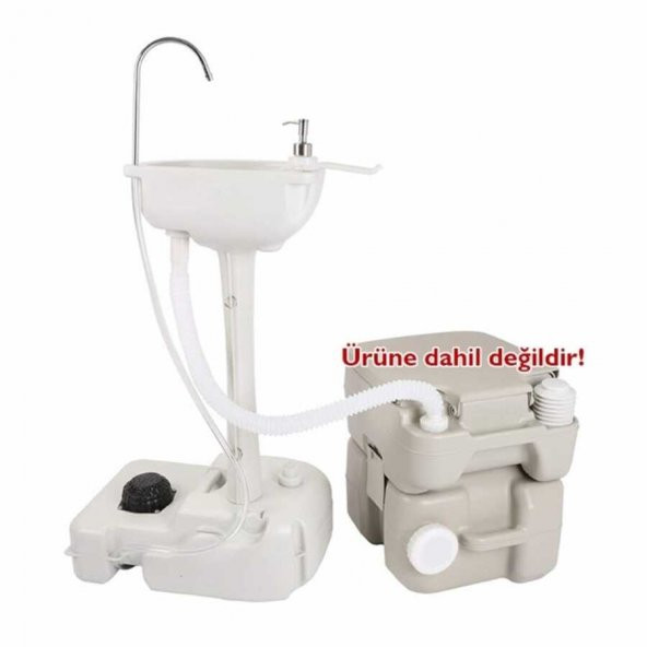 Porvaletti Portatif Lavabo, 17L Temiz Su Tanklı - Resim 4