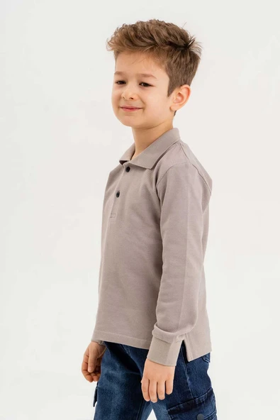 Gömlek Yaka Erkek Çocuk Sweatshirt - Resim 10