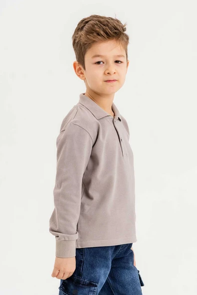 Gömlek Yaka Erkek Çocuk Sweatshirt - Resim 11