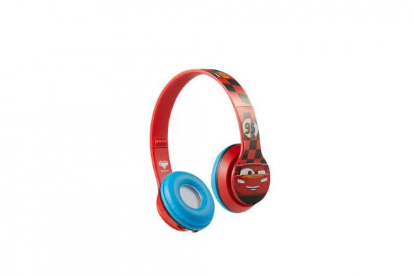 Bluetooth Kulaklık Disney Pixar Cars Arabalar Mikrofonlu Kablosuz Çocuk Kulaklığı Lisanslı DY-2004-CR - 2