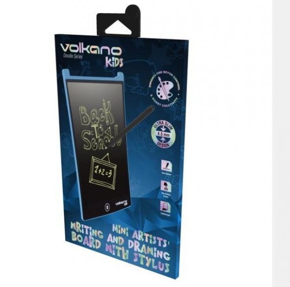 Volkano Doodle Writing Tablet Lcd 8.5 Inç Dijital Kalemli Çizim Yazı Tahtası Grafik Not Yazma Eğitim Tableti Mavi VK-850-BL - 3