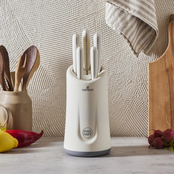 Karaca Right Knife Soft Touch 6 Parça Bıçak Seti Cream