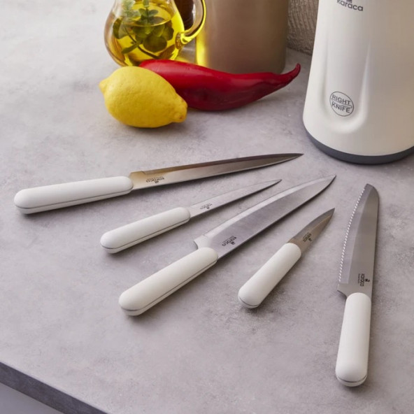 Karaca Right Knife Soft Touch 6 Parça Bıçak Seti Cream - 3