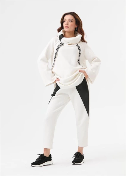 KADIN SALAŞ SWEATSHIRT BEYAZ- BUTİK ESRA KANDEMİR 61221 - 2