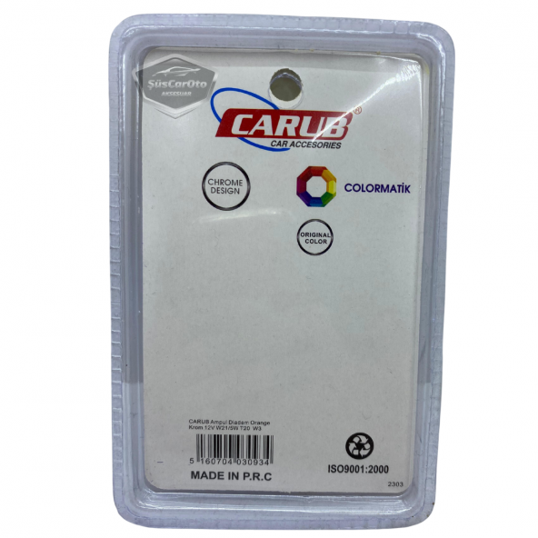 Carub Diadem Ampul Krom Amber Park Sinyal Ampulü Gündüz Farı T20 WY21/5W 12V Turuncu Işık Colormatik 2li Takım - 4
