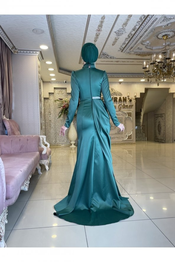 Afra Zümrüt Abiye Elbise - 4