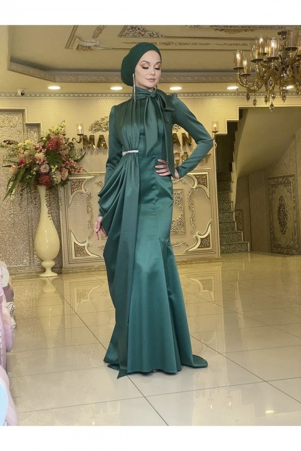 Afra Zümrüt Abiye Elbise - 6