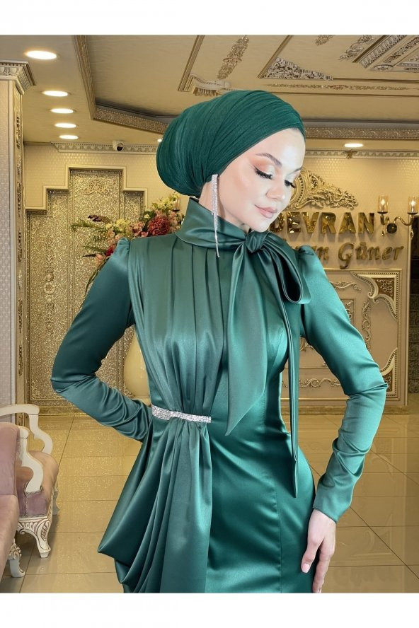 Afra Zümrüt Abiye Elbise - 7
