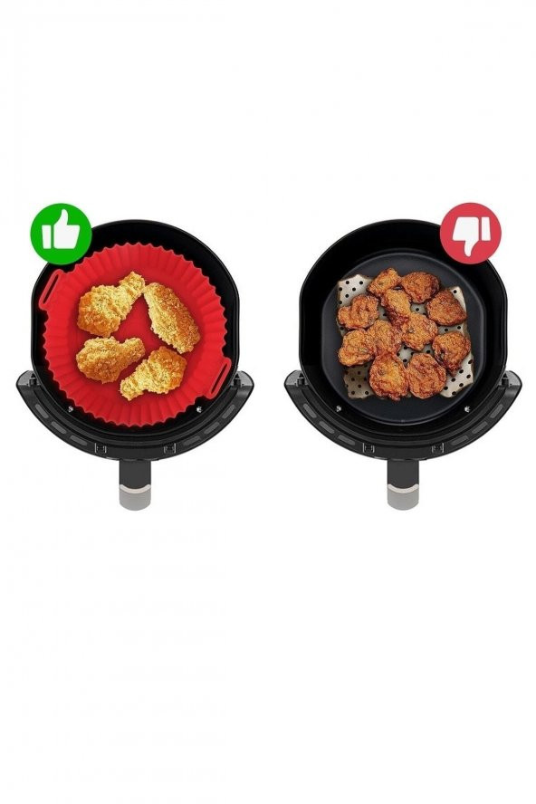 Airfryer Silikon Pişirme Kalıbı Hava Fritözü Kalıbı Airfryer Aksesuar Tüm Fritözlere Uyumlu