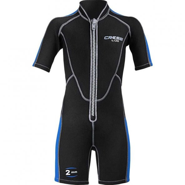 Cressi Lido Junior Shorty Dalış Elbisesi  BLACK / BLUE 2MM - S (8/9 YAŞ)