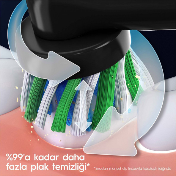 Oral-B Pro 3 3900 Siyah Beyaz 2'Li Şarj Edilebilir Diş Fırçası Seti - 2