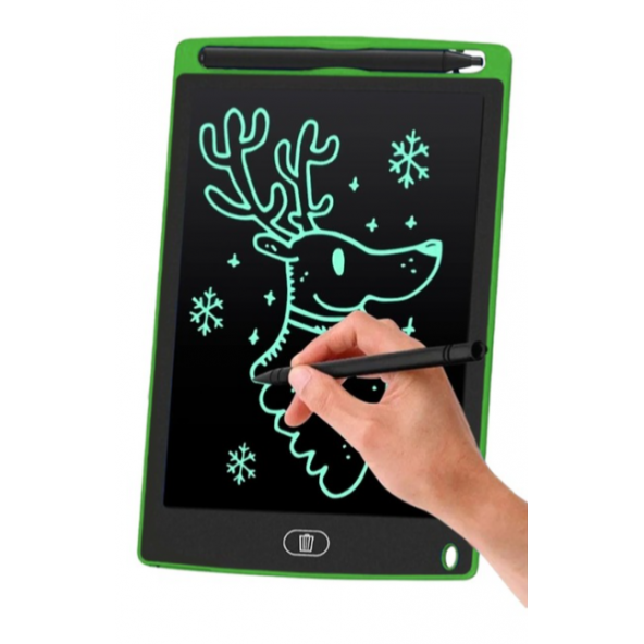 Dijital Çocuk Yazı Tahtası Çizim Tableti Lcd 8.5 Inç Yeşil