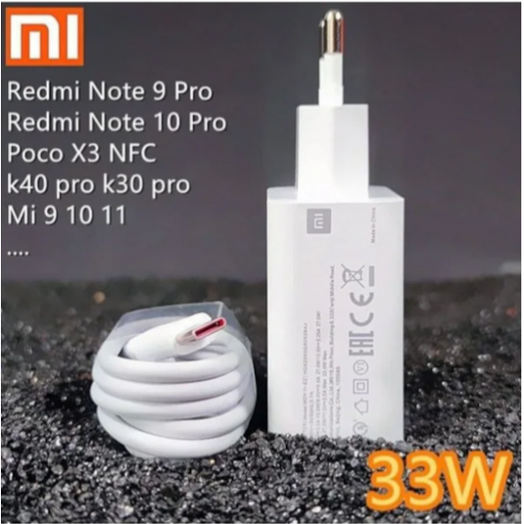 Mı Xiaomi Hızlı Şarj Aleti + Kablo 33w Redmi Note 8 9 10 Pro - 2
