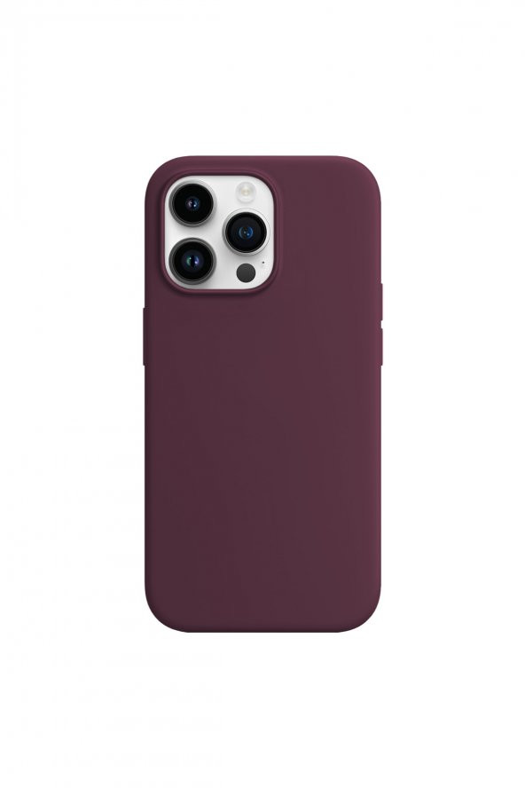 Buff Iphone 14 Pro Max Rubber Fit Kılıf Wine Red - 2