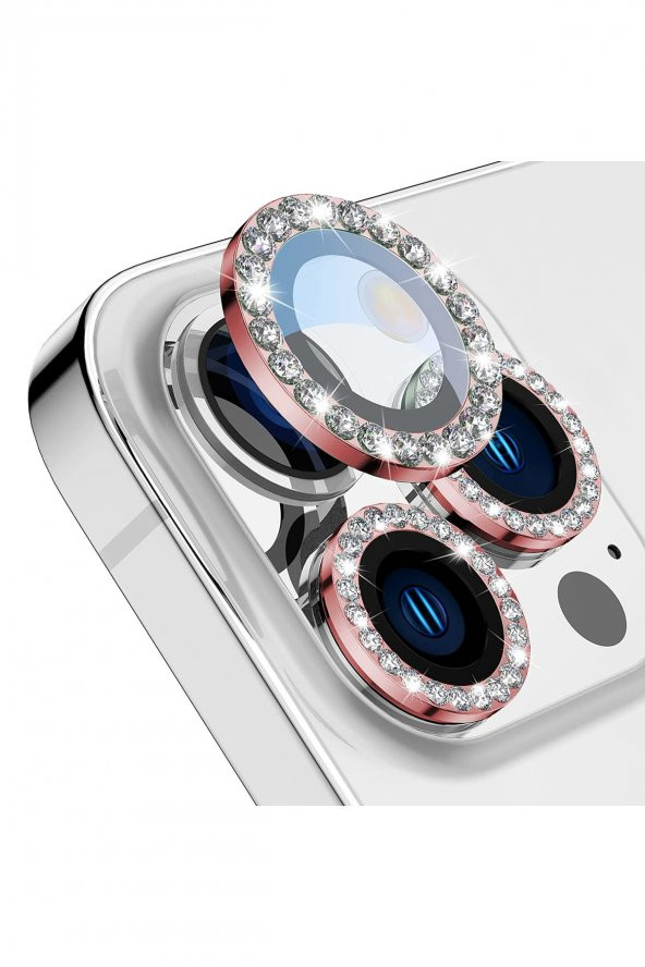Buff iPhone 14 Pro / 14 Pro Max Diamond Lens Koruyucu Red