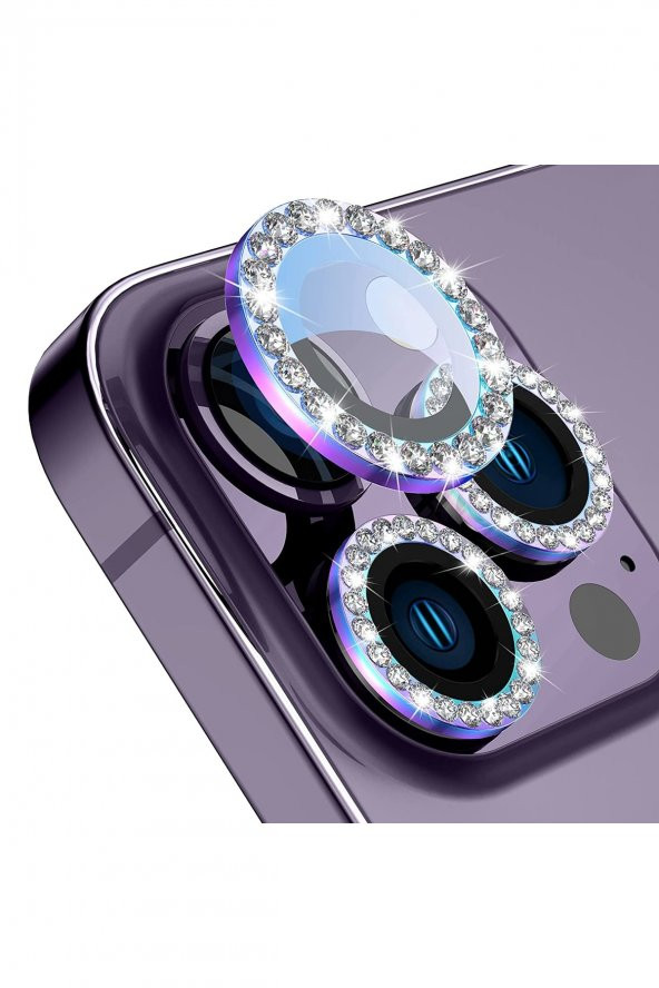 Buff iPhone 14 Pro / 14 Pro Max Diamond Lens Koruyucu Colorful - 2