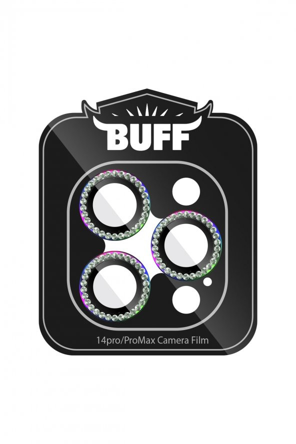 Buff iPhone 14 Pro / 14 Pro Max Diamond Lens Koruyucu Colorful - 3