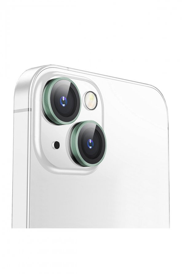 Buff iPhone 14 / 14 Plus Camera Metal Lens Protector Dark Green - 3