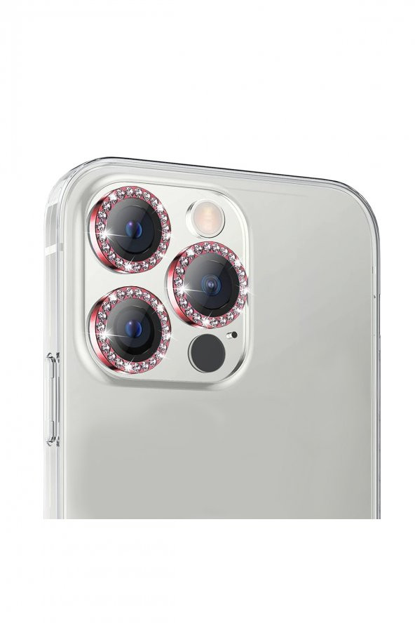Buff iPhone 14 Pro / 14 Pro Max Diamond Lens Koruyucu Red - 3