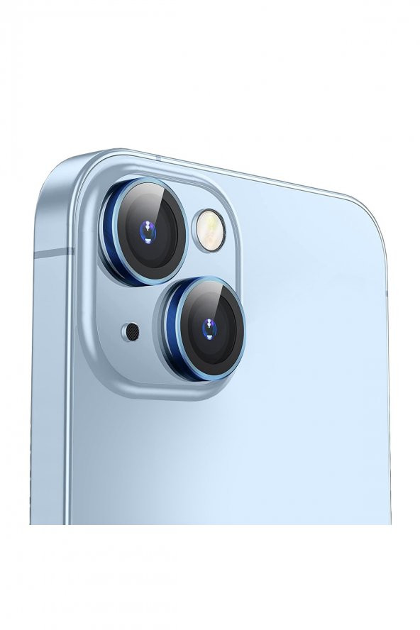 Buff iPhone 14 / 14 Plus Camera Metal Lens Protector Navy Blue - 2