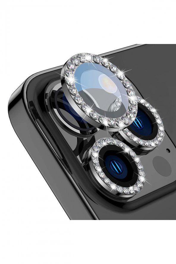 Buff iPhone 14 Pro / 14 Pro Max Diamond Lens Koruyucu Graphite