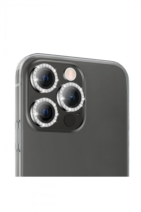 Buff iPhone 14 Pro / 14 Pro Max Diamond Lens Koruyucu Graphite - 3