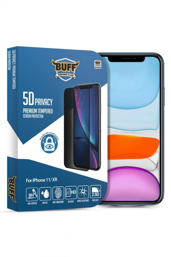 Buff Iphone 11/xr 5d Privacy Ekran Koruyucu.