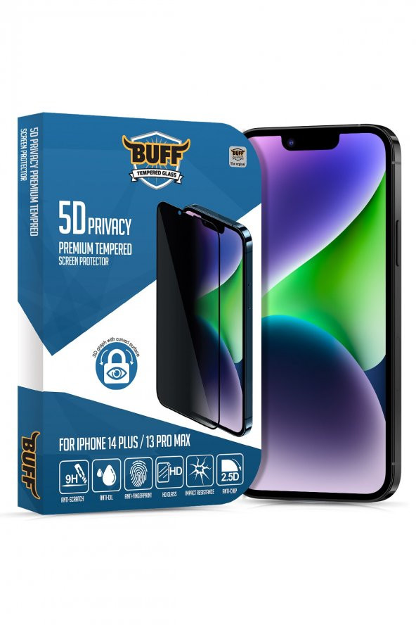 Buff Iphone 14 Plus/13 Pro Max 5d Privacy Ekran Koruyucu