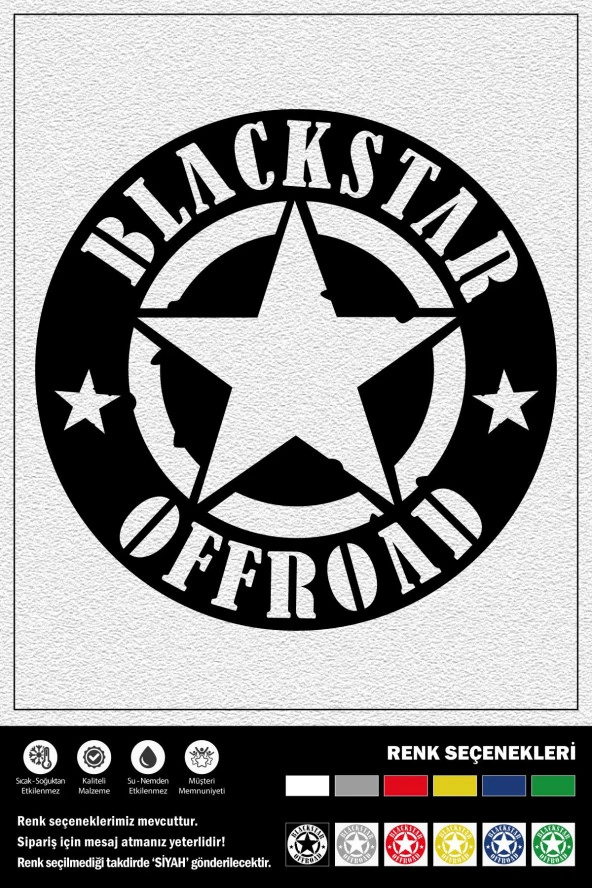 BLACKSTAR OFFROAD STICKER 10 x 10 cm ERU00007