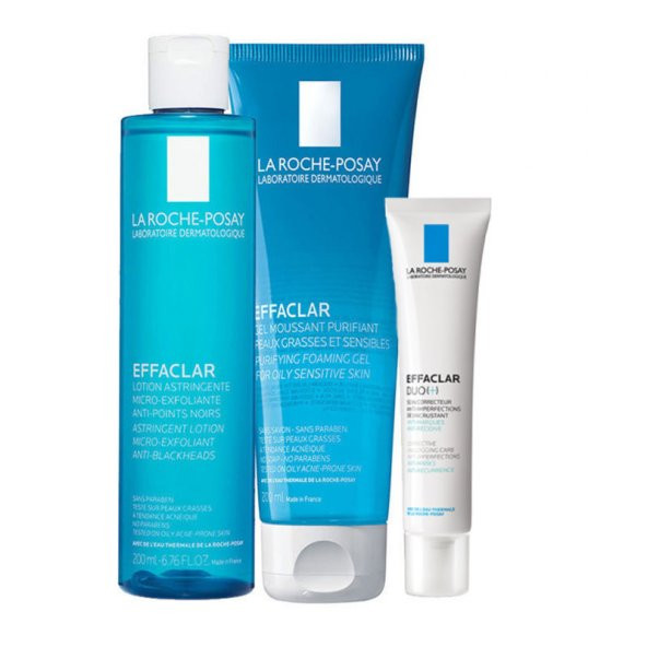 La Roche Posay Effaclar Jel 200 ml + Effaclar Tonik 200ml + Effaclar Duo 40ml