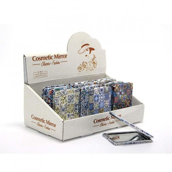 Dikdörtgen Taşlı Cep Aynası Alk1004 Dekoratif Hediyelik - Resim 2