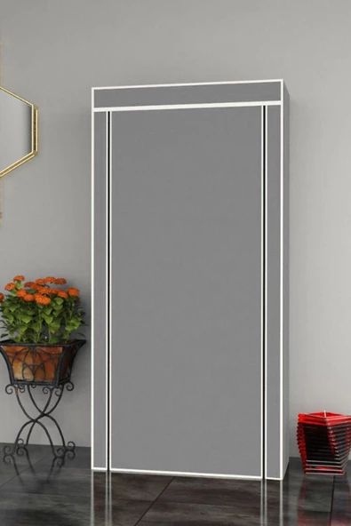 CimriKese Çok Amaçlı Geniş Kullanıma Uygun 6 Katlı Bez Ayakkabılık Dolap Gri Renkli - 2