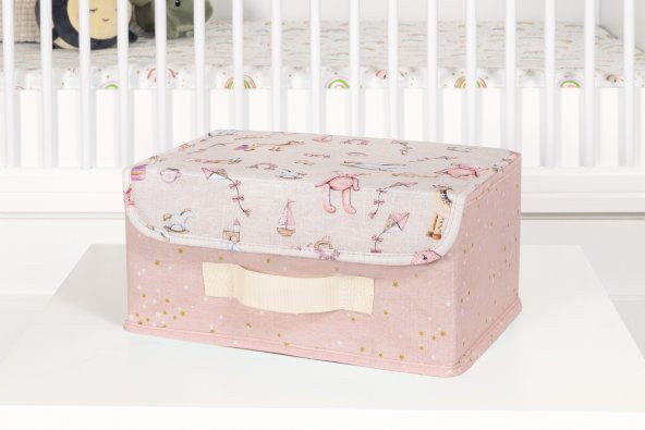 Bebek ve Çocuk Odası Kapaklı Kutu Pembe Mini