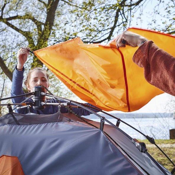 Where Tomorrow Family Otomatik Çadır-GRİ - 5