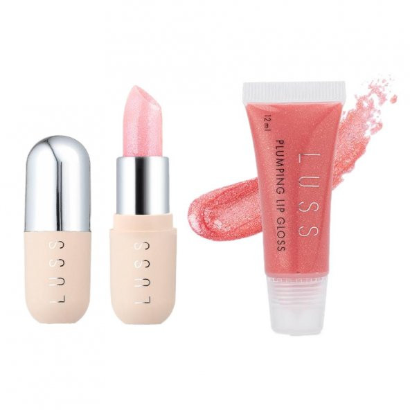 Luss Lip Gloss No8 Ve Renk Değiştiren Dudak Balm No1 2li Set