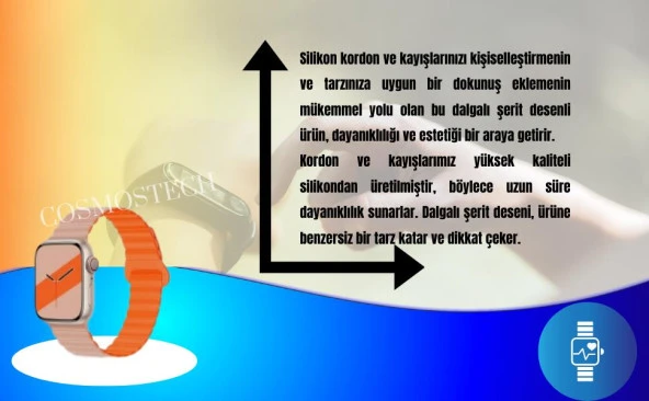 Cosmostech Akıllı Saat Watch için Uyumlu 42MM 44MM 45MM 49MM 1/2/3/4/5/6/se/7/8/ultra Magnetli Kordon ve Kayışı Pudra Pembe(Mavi) - 6