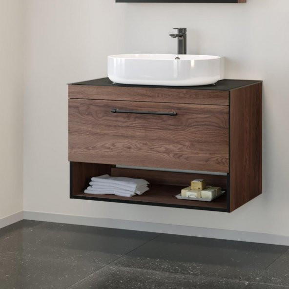 Orka Knidos 90 cm MDF Navaro Banyo Dolabı Takımı - Resim 2