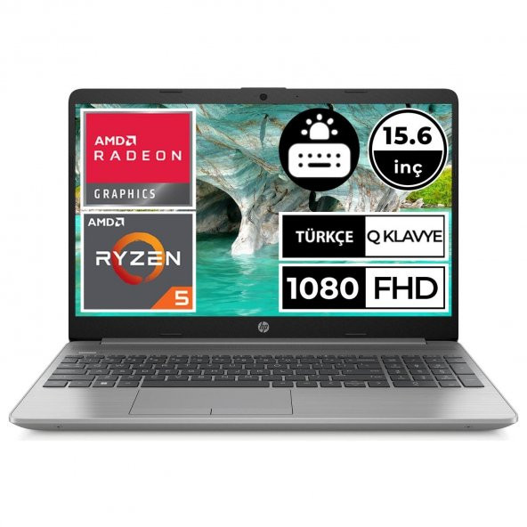 HP 255 G9 6Q8N1ES Amd Ryzen 5 5625U 8GB 256GB FreeDOS 15.6 Taşınabilir Bilgisayar - 1