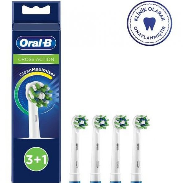 Oral B Cross Action Maximiser Şarjlı Diş Fırçası Yedek Başlık 4lü
