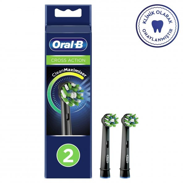 Oral B Cross Action Black Edition Diş Fırçası Yedek Başlık 2li