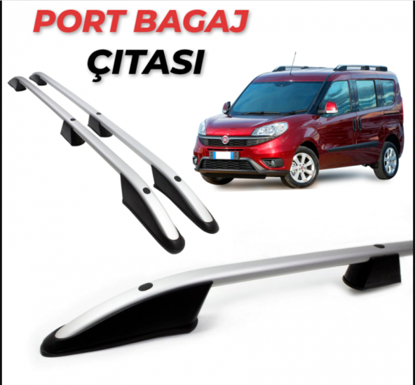 FİAT DOBLO 2 2010 2011 2012 2013 2014 2015 2016 2017 2018 2019 2020 2021 2022 2023   MODEL PORT BAGAJ TAVAN ÇITASI GRİ - 2