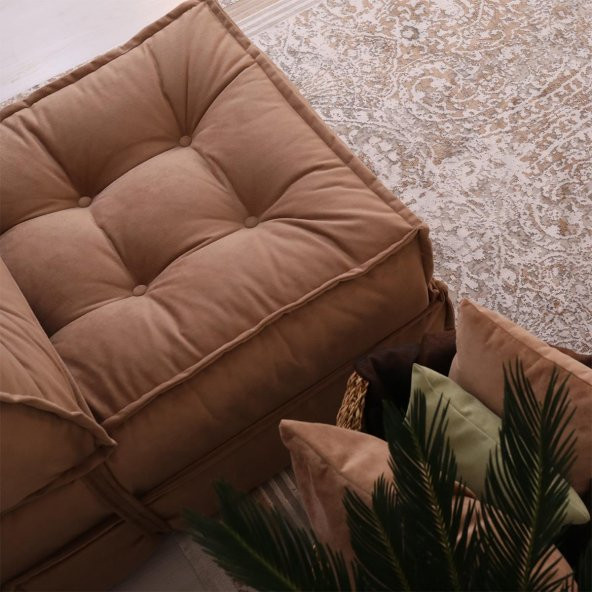 Mocca Tek Kişilik Katlanır Yatak Uzanma Koltuğu-Sütlü Kahve - 6