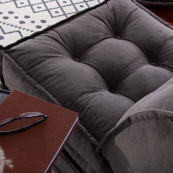 Mocca Tek Kişiliik Katlanır Yatak Uzanma Koltuğu-Antrasit - 2