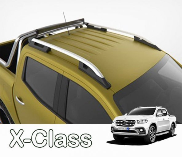 MERCEDES X CLASS 2018 2019 2020 2021 2022 2023  GRİ PORTBAGAJ TAVAN ÇİTASI - 2
