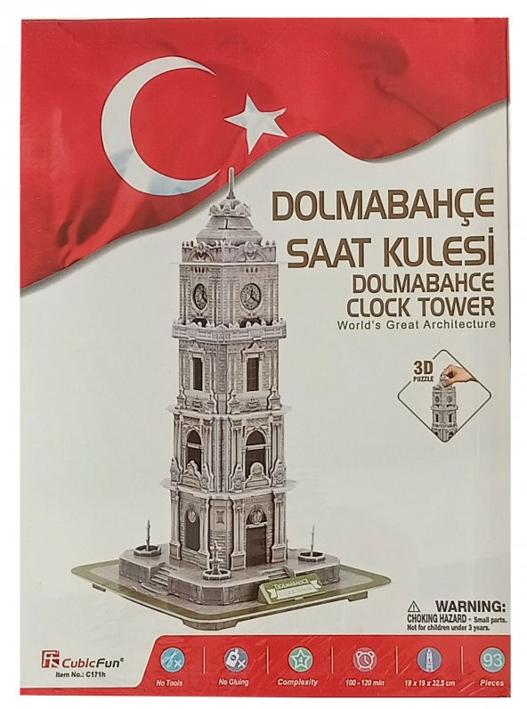 Dolmabahçe Saat Kulesi 3D Puzzle 93 Parça
